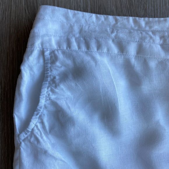 Artisan NY Women's Linen Pants XL White Elastic Waist Drawstring Relaxed Fit - Picture 9 of 9